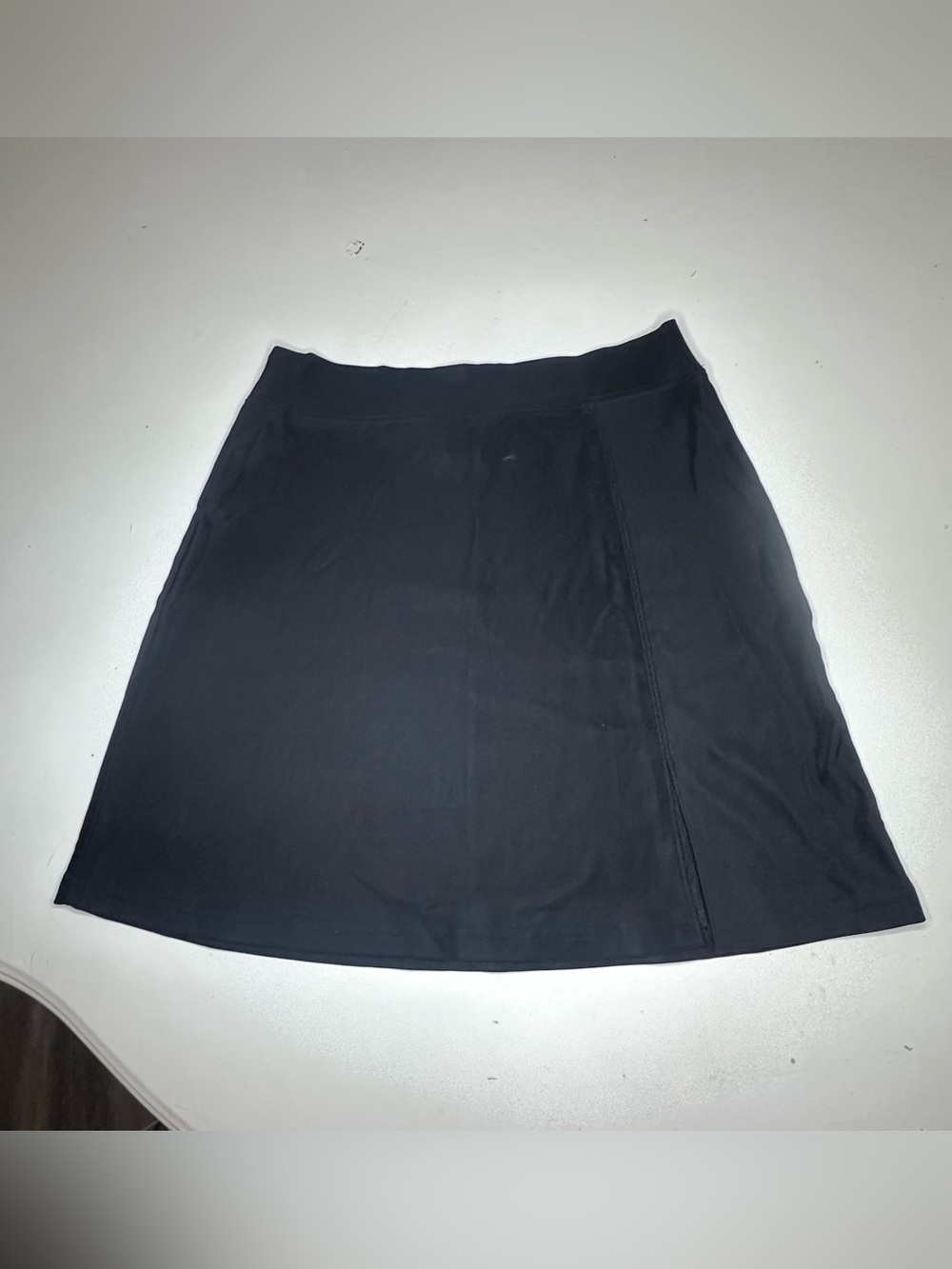 Vintage Eye Candy Black Mini Skirt Women's Medium Made in USA Side Slit Casual